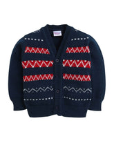 Little Angels Little Angels V-Neck Full Sleeves Full Sleeves Fair Isle Cardigan, Tie-Knot Cap and Socks Sweater Sets Nordic Nights Baby Outfit